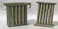 Two tin candlemolds