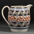 Mochaware Pitcher with Zigzag Earthworm Decoration