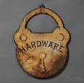 Gilt Cast Iron LocksmithHardware Trade Sign