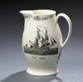 Transferdecorated Liverpool Creamware Jug