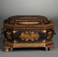 Chinese Export Gilt Lacquer Tea Caddy