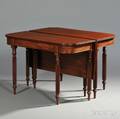Federal Mahogany Carved Twopart Dining Table