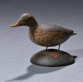 Miniature Blue Wing Teal Hen Duck Decoy
