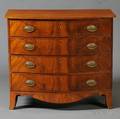 Federal Mahogany Bowfront Chest of Drawers