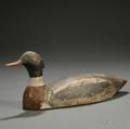 Folk Carved and Painted Redbreasted Merganser Drake Decoy