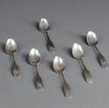 Six Coin Silver Teaspoons