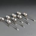 Eight Coin Silver Serving Spoons