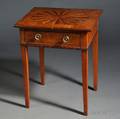 Federal Figured Maple and Mahogany Veneer Inlaid Worktable