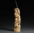 Ivory Carving of a Fisherman