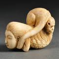 Ivory Netsuke of an Yokai Monster