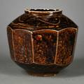Caramelglazed Beveled Jar