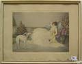 Color engraving by Courcelles titled In Repose