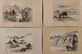 Four Paintings Depicting Landscapes