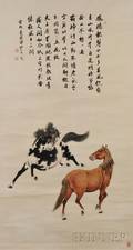 Painting Depicting Two Horses