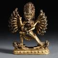 Giltbronze Figure of Mahakala and Consort