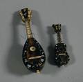 Two Miniature Tortoiseshell and Ivory String Instruments