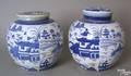 Pair of Chinese export Canton ginger jars