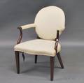 British Mahogany Upholstered Armchair