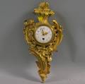 French Rococostyle Giltbrass Wall Clock