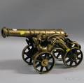 Miniature Cast Brass Cannon