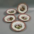 Five Pieces of Handpainted Parisian Porcelain