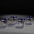 Four French Directoire 950 Silver Salts