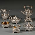 Sixpiece Tiffany  Co Sterling Silver Tea and Coffee Service