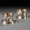 Pair of JE Caldwell  Co Sterling Silver Condiment Dishes