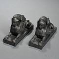 Pair of Wedgwood Black Basalt Sphinx