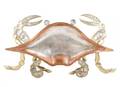 Mexican Brass Copper  Abalone Crab Dish