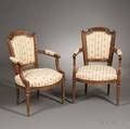 Pair of Louis XVIstyle Beechwood Fauteuil