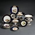 Assembled Paris Porcelain Handpainted Dessert Service