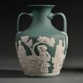 Modern Wedgwood Solid Teal Jasper Portland Vase