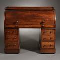 Mahoganyveneered Cylindertop Pedestal Desk