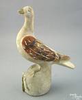 Chalkware figure of a dove ca 1900