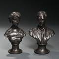 Pair of Wedgwood Black Basalt Busts