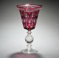 Pairpoint Adelaide Pattern Rose CuttoClear Glass Vase