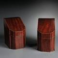Pair of George III Mahogany Veneer Knife Boxes