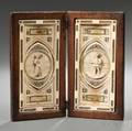 Carved Bone and Wood Diptych