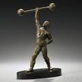 Continental School 20th Century Bronze Figure of a Weight Lifter