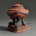 Wedgwood Rosso Antico Incense Burner and Cover