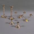 Three Pairs of Sterling Silver Candleholders