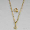 18kt Gold and Sapphire Necklace and Earrings Loree Rodkin