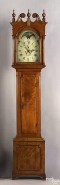 Pennsylvania Chippendale applewood tall case clock ca 1790