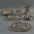 Seven Pieces of Reticulated Sterling Silver Tableware