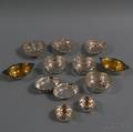 Sixteen Small Sterling Silver Dishes