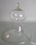 Blown colorless glass bell