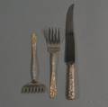 Three Kirk Repousse Sterling Silver Flatware Serving Items