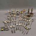Group of Sterling Silver and Silverplated Tableware and Flatware