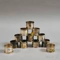 Cased Set of Twelve Egyptian Silver Napkin Rings